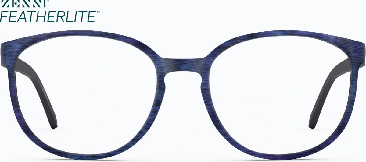 Front view of Round Glasses 2020516 in Blue