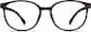 Front view of Round Glasses 2020518 in Brown thumbnail
