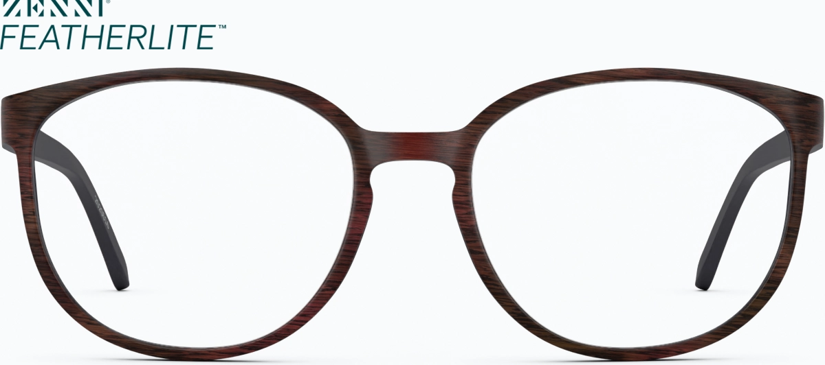 Front view of Round Glasses 2020518 in Brown