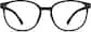 Front view of Round Glasses 2020521 in Black thumbnail