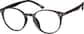 Angle view of Round Glasses 2020615 in Brown thumbnail