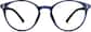 Front view of Round Glasses 2020616 in Blue thumbnail