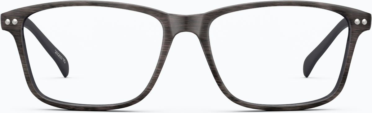 Front view of Rectangle Glasses 2020715 in Brown