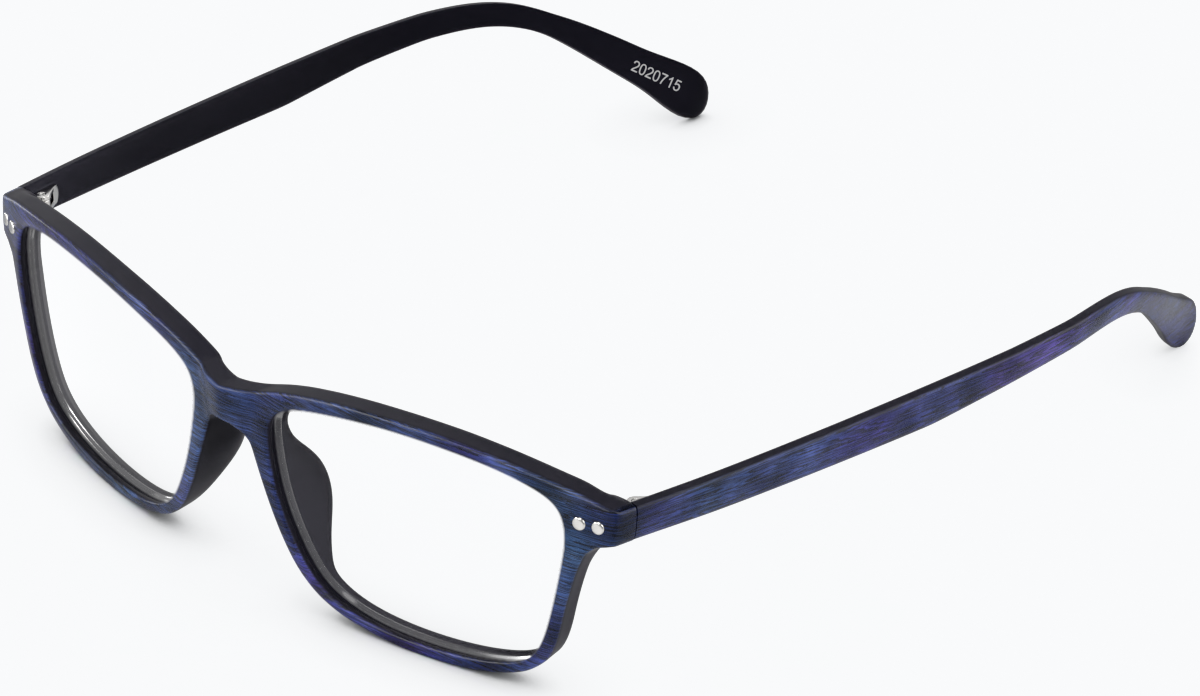 Angle view of Rectangle Glasses 2020716 in Navy
