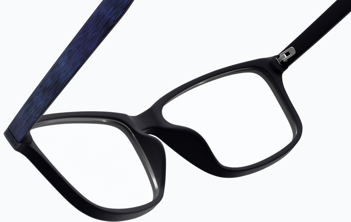 See-through view of Rectangle Glasses 2020716 in Navy thumbnail