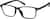 Angle view of Rectangle Glasses 2020718 in Red thumbnail