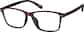 Angle view of Rectangle Glasses 2020718 in Red thumbnail