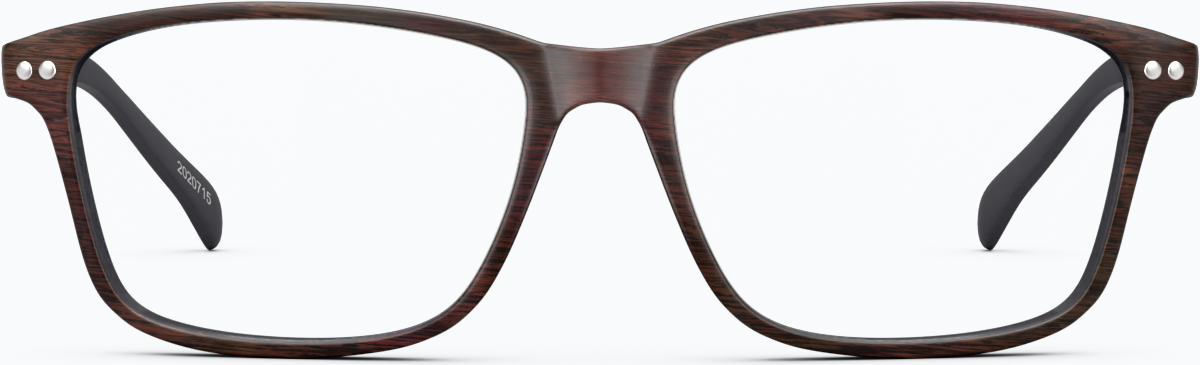 Front view of Rectangle Glasses 2020718 in Red thumbnail