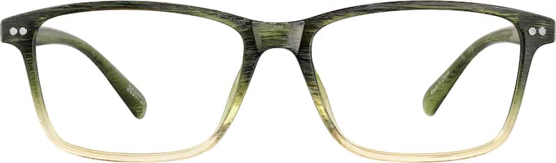 Olive Green Rectangle Glasses