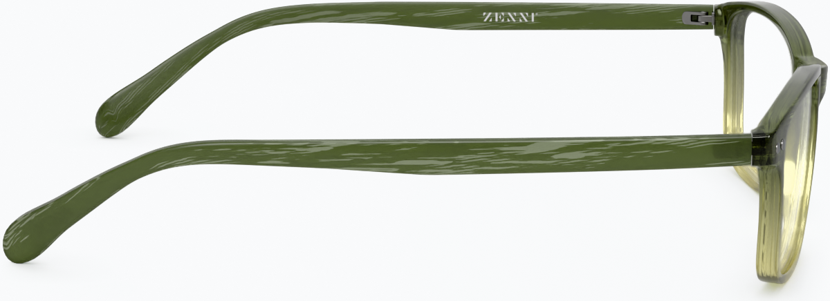 Side view of Rectangle Glasses 2020724 in Olive Green thumbnail