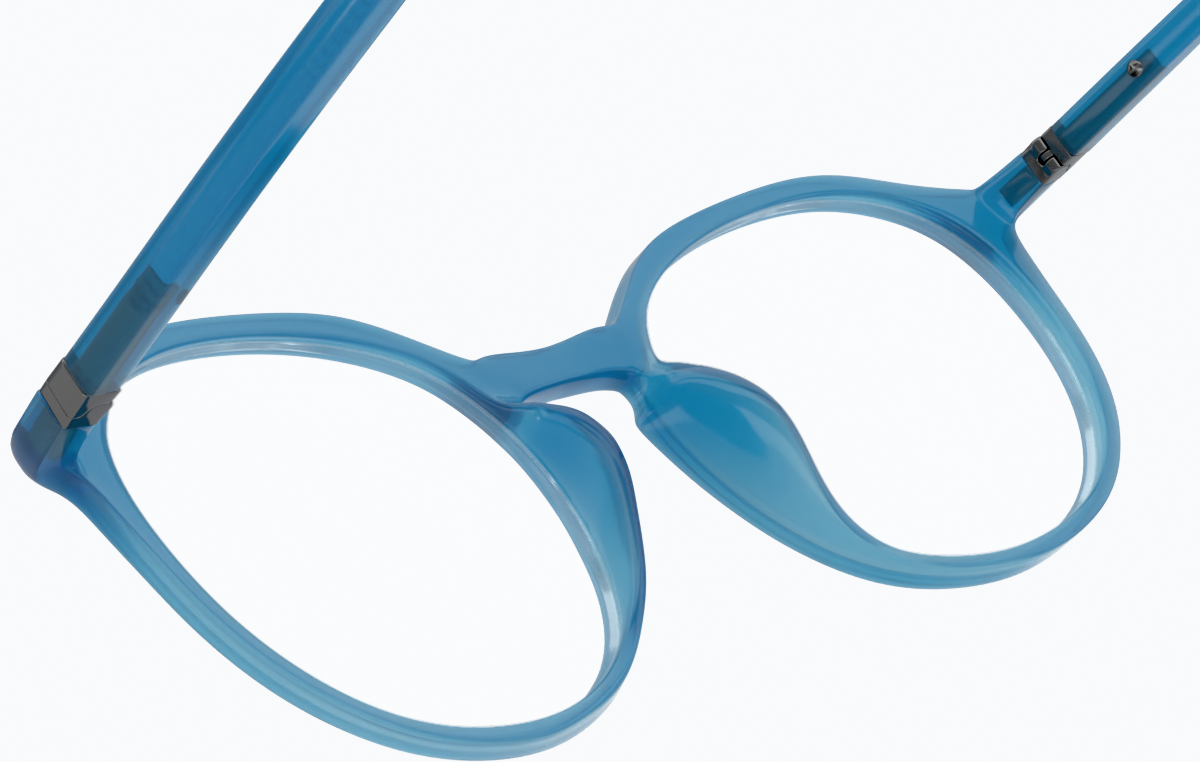 See-through view of Round Glasses 2020816 in Aqua