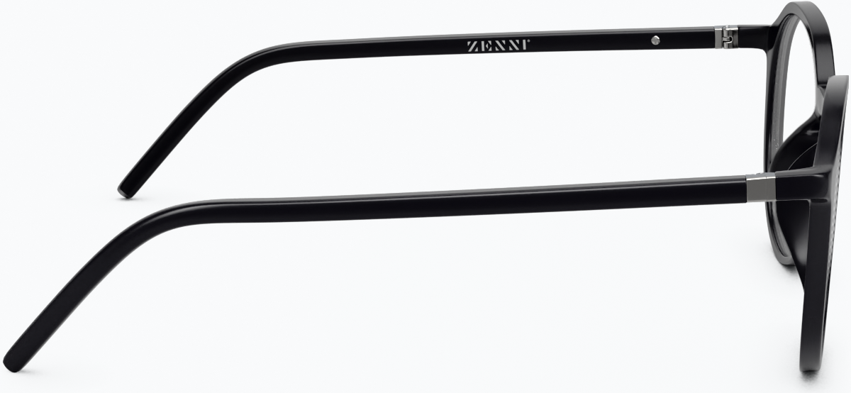Side view of Round Glasses 2020821 in Black thumbnail