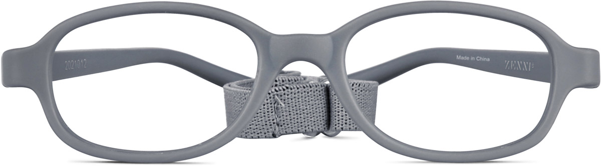 Gray Kids’ Flexible Oval Glasses