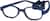 Angle view of Kids' Flexible Oval Glasses 2021016 in Navy thumbnail