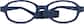 Front view of Kids' Flexible Oval Glasses 2021016 in Navy thumbnail