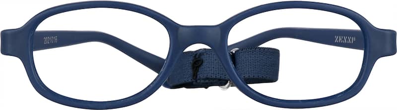 Navy Kids' Flexible Oval Glasses