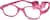 Angle view of Kids' Flexible Oval Glasses 2021018 in Raspberry thumbnail