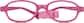Front view of Kids' Flexible Oval Glasses 2021018 in Raspberry thumbnail