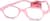Angle view of Kids' Flexible Oval Glasses 2021019 in Pink thumbnail