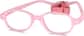 Angle view of Kids' Flexible Oval Glasses 2021019 in Pink thumbnail