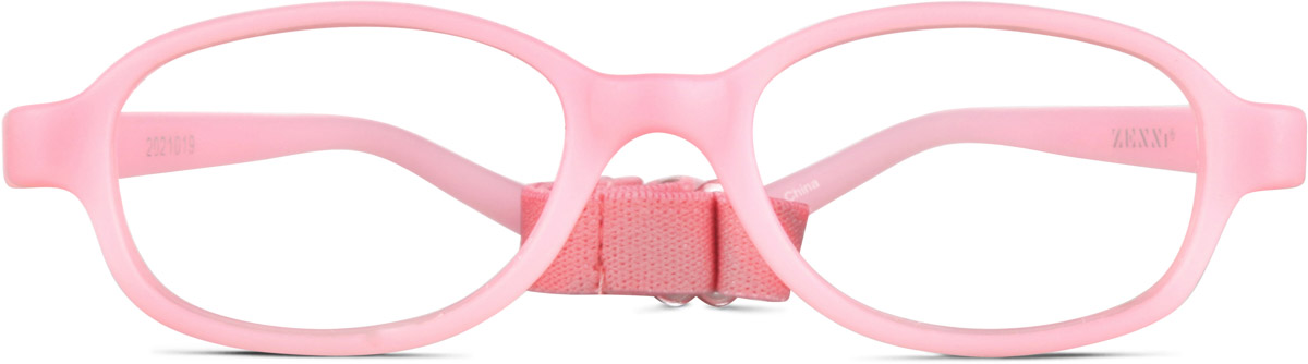 Pink Kids’ Flexible Oval Glasses