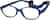 Angle view of Kids’ Flexible Oval Glasses 2021116 in Navy thumbnail