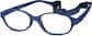 Angle view of Kids’ Flexible Oval Glasses 2021116 in Navy thumbnail