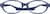 Front view of Kids’ Flexible Oval Glasses 2021116 in Navy thumbnail