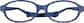 Front view of Kids’ Flexible Oval Glasses 2021116 in Navy thumbnail