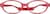 Front view of Kids’ Flexible Oval Glasses 2021118 in Red thumbnail