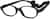 Angle view of Kids’ Flexible Oval Glasses 2021121 in Black thumbnail