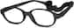 Angle view of Kids’ Flexible Oval Glasses 2021121 in Black thumbnail