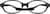 Front view of Kids’ Flexible Oval Glasses 2021121 in Black thumbnail