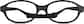 Front view of Kids’ Flexible Oval Glasses 2021121 in Black thumbnail