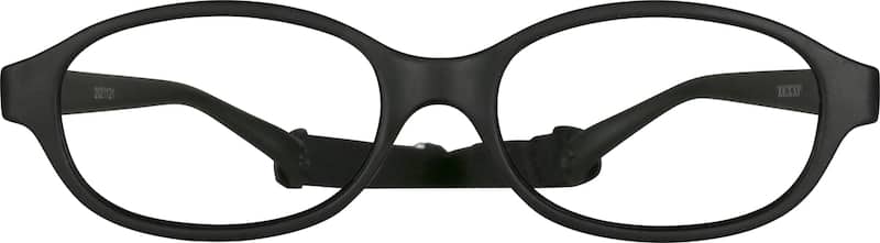 Black Kids’ Flexible Oval Glasses
