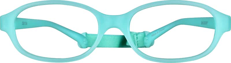 Turquoise Kids’ Flexible Oval Glasses