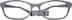 Kids’ Flexible Rectangle Glasses 2021212 in Gray