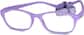Angle view of Kids’ Flexible Rectangle Glasses 2021217 in Purple thumbnail