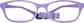 Front view of Kids’ Flexible Rectangle Glasses 2021217 in Purple thumbnail