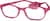 Angle view of Kids’ Flexible Rectangle Glasses 2021218 in Dark pink thumbnail