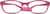 Front view of Kids’ Flexible Rectangle Glasses 2021218 in Dark pink thumbnail