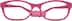 Kids’ Flexible Rectangle Glasses 2021218 in Dark pink