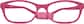 Front view of Kids’ Flexible Rectangle Glasses 2021218 in Dark pink thumbnail