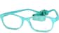 Angle view of Kids’ Flexible Rectangle Glasses 2021224 in Turquoise thumbnail