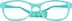 Kids’ Flexible Rectangle Glasses 2021224 in Turquoise