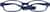 Front view of Kids’ Flexible Rectangle Glasses 2021316 in Navy thumbnail