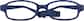 Front view of Kids’ Flexible Rectangle Glasses 2021316 in Navy thumbnail