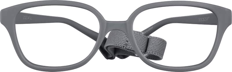 Gray Kids' Flexible Square Glasses