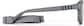 Side view of Kids' Flexible Square Glasses 2021412 in Gray thumbnail