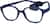 Angle view of Kids' Flexible Square Glasses 2021416 in Navy thumbnail